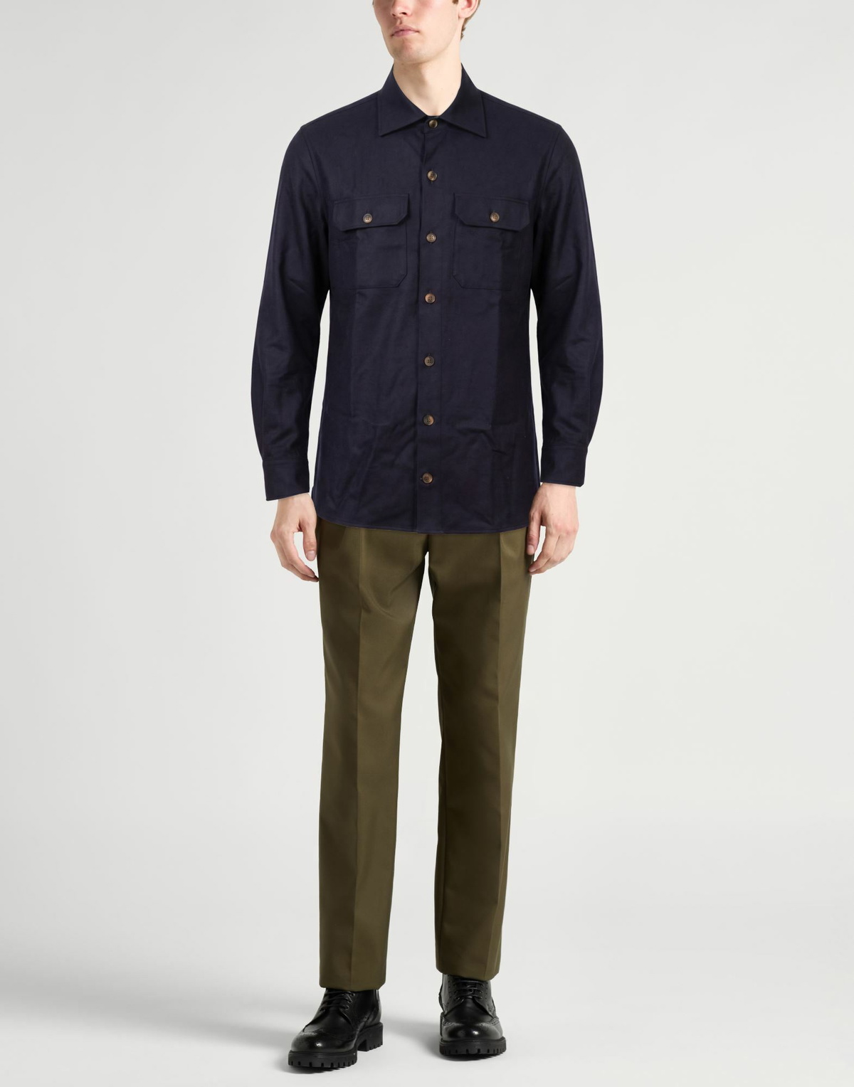 Brunello Cucinelli Mens Shirt in Navy