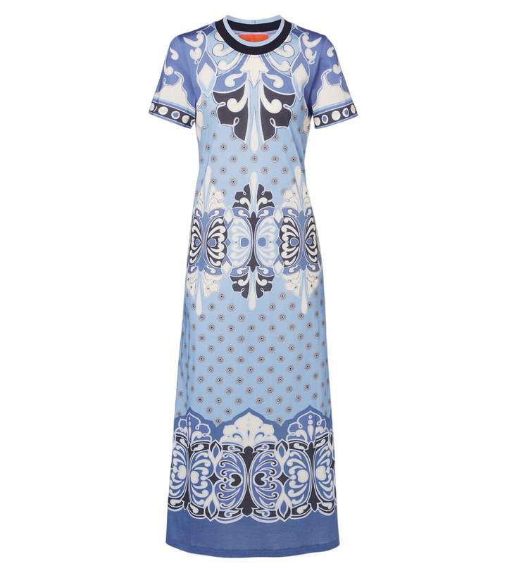 Photo: La DoubleJ Sporty Swing printed cotton jersey midi dress