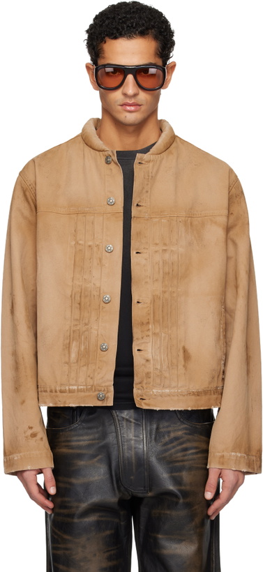 Photo: 424 Tan 424 Collection Trucker Jacket