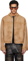 424 Tan 424 Collection Trucker Jacket