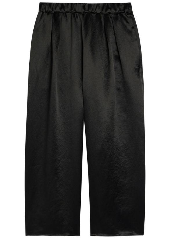 Photo: Maria Mcmanus Wide-leg Satin Crop Trousers Black