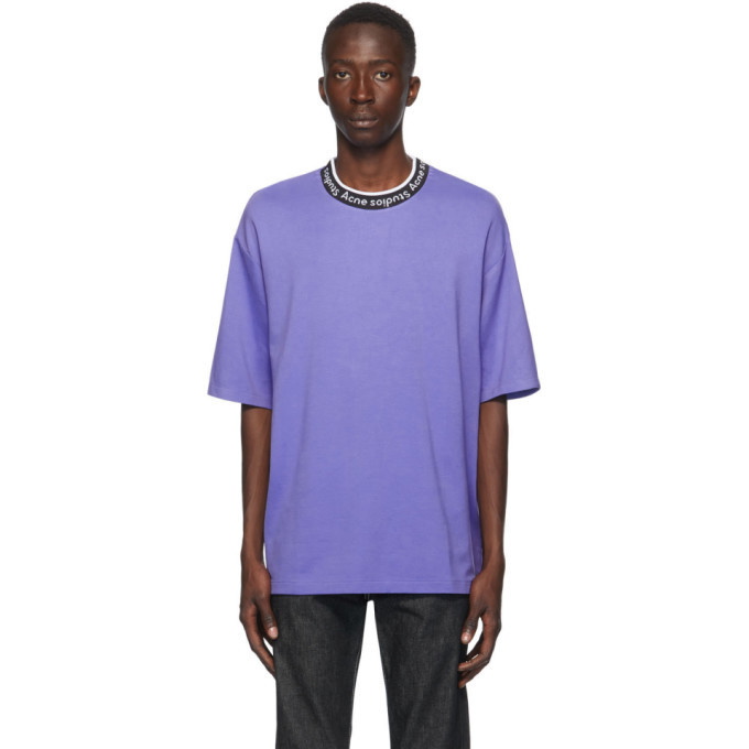 Photo: Acne Studios Purple Jacquard Logo T-Shirt