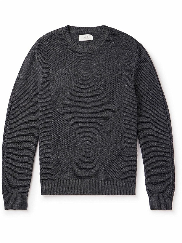 Photo: Mr P. - Ribbed Cotton Sweater - Gray