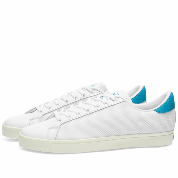 Photo: Adidas Rod Laver Vintage Sneakers in White/Chalk White/Blue Rush