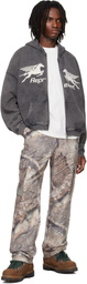 Represent Gray Pegasus Zip Through Hoodie