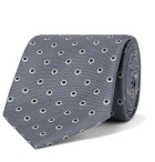 BRIONI - 8cm Polka-Dot Silk-Jacquard Tie - Gray