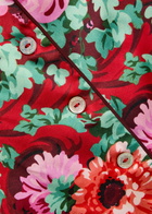 Olivia Von Halle Lila Floral-print Silk Pyjama set Red