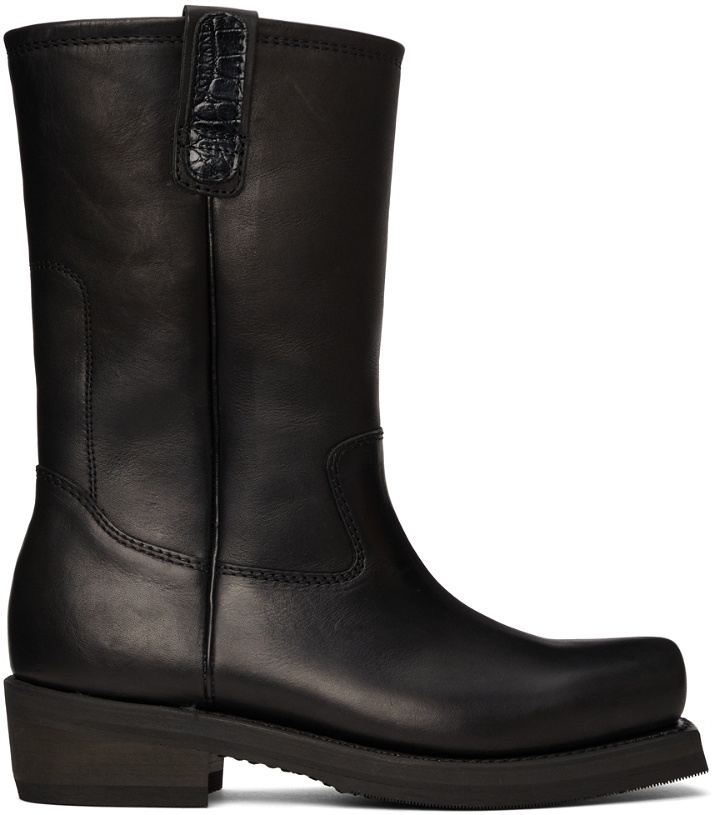 Photo: Our Legacy Black Flat Toe Boots