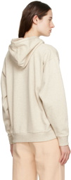 Baserange Beige Drawstring Hoodie