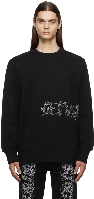 Photo: Givenchy Black Barbed Wire Sweatshirt