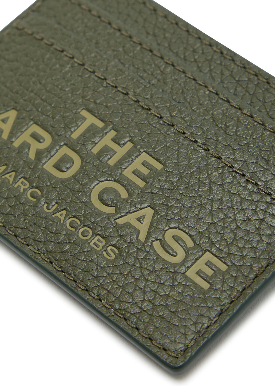 Marc Jacobs The Card Case Grained Leather Card Holder - Dark Green - One Size