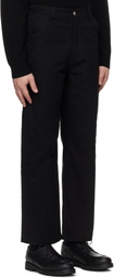Uniform Bridge Black Canvas Carpenter Trousers