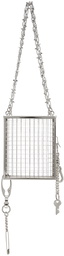 Martine Ali Silver Spiked Topless Tote Bag