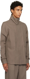 Rick Owens Taupe Tower Outershirt Jacket