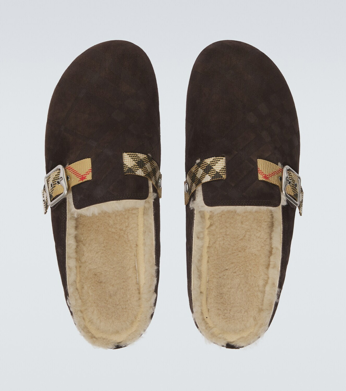 Burberry Urchin shearling-lined suede clogs