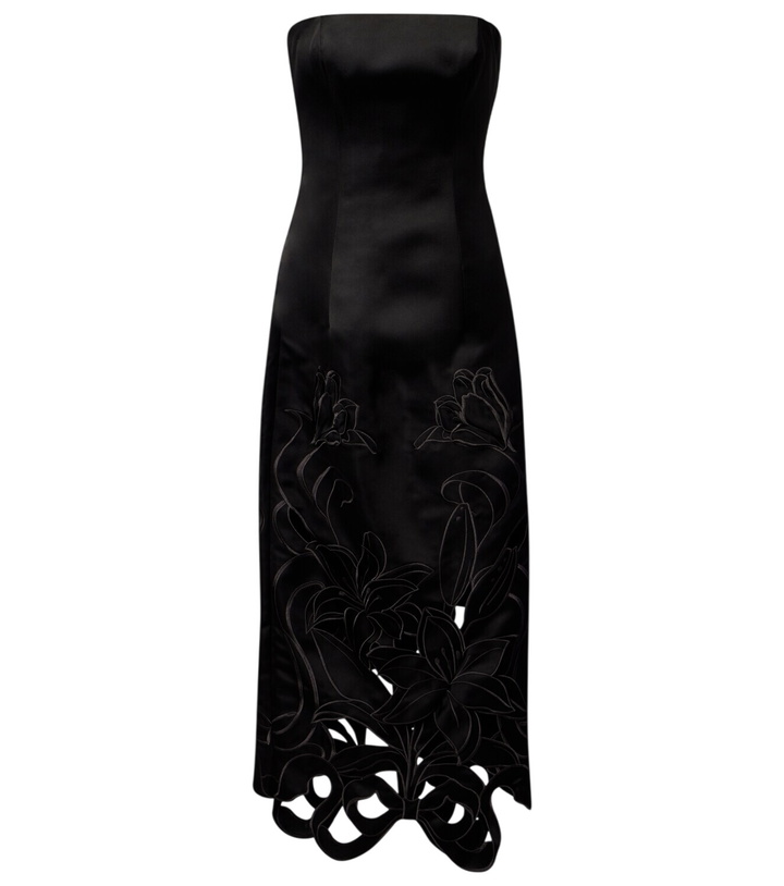 Photo: Leo Lin Rayna floral-appliqué bustier gown