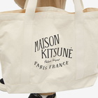 Maison Kitsuné Men's Palais Royal Shopping Bag in Ecru