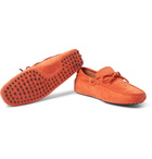 Tod's - Gommino Suede Driving Shoes - Orange