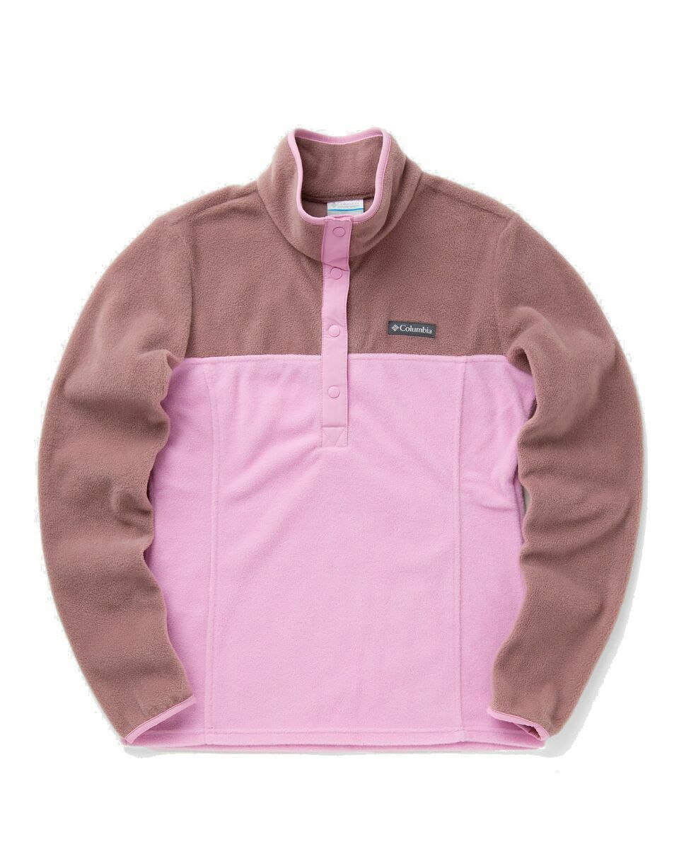 Photo: Columbia Benton Springs 1/2 Snap Pullover Pink - Womens - Half Zips