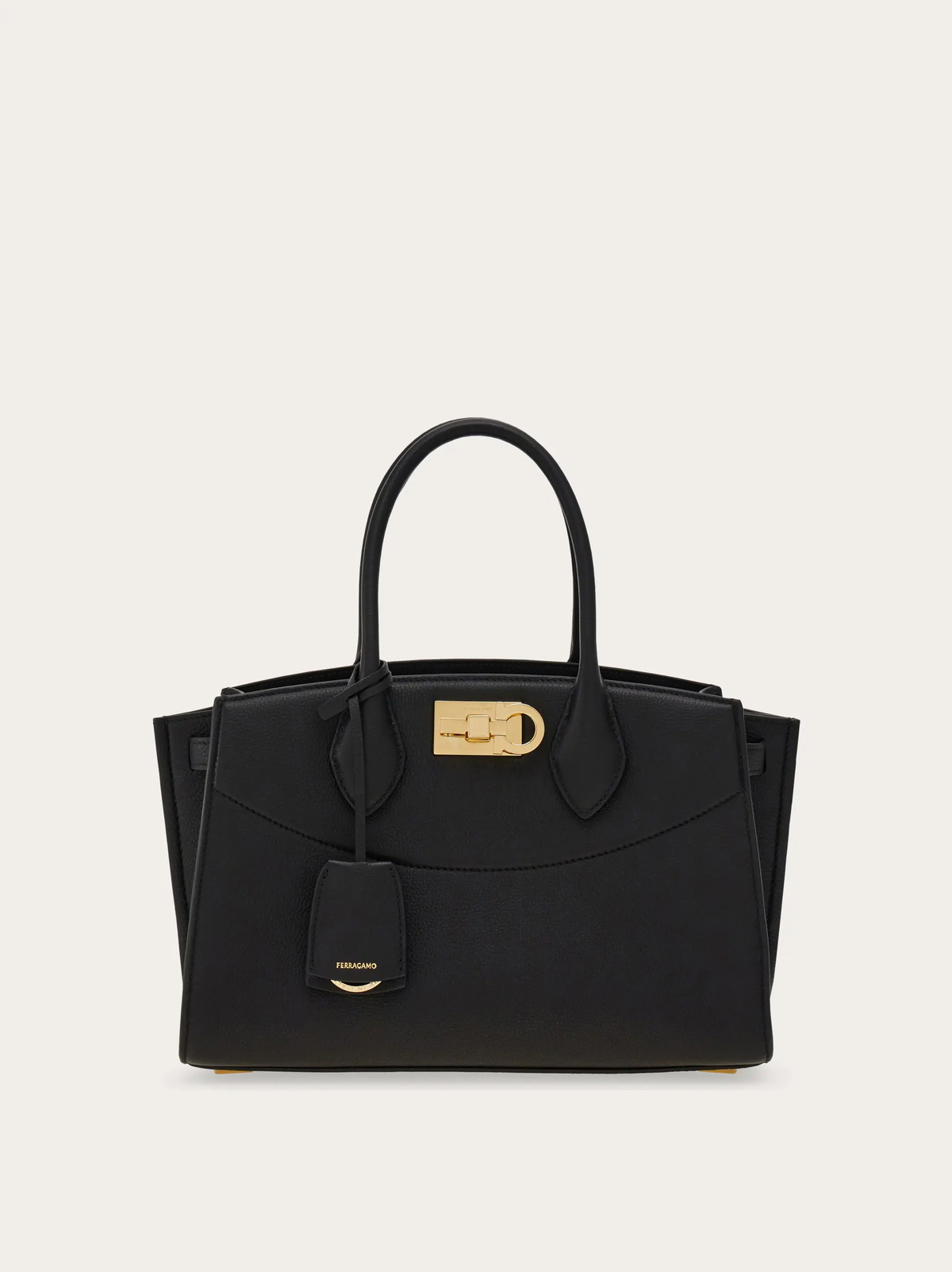 Ferragamo Womens New Ferragamo Studio Soft bag (M) in Black
