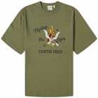 Uniform Bridge Men's Flying Tiger T-Shirt in Olive