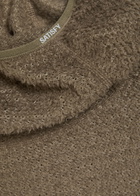 Satisfy Fuzzfleece Hooded Knit Sweatshirt Brown
