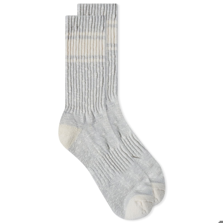 Photo: Kestin Men's Elgin Sock in Ecru/Grey Marl