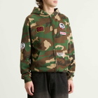 Butter Goods Men's x Peanuts Patches Zip Hoodie in Washed Camo