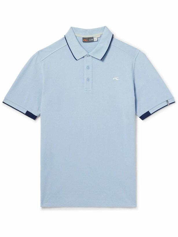 Photo: Kjus Golf - Cotton-Blend Piqué Polo Shirt - Blue