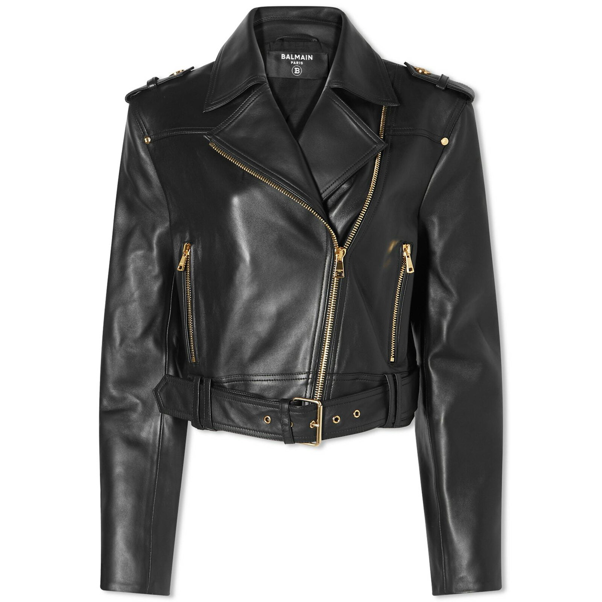 Balmain Women's Croc Leather Jacket