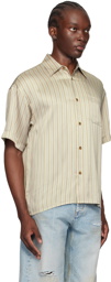 John Elliott Tan Button Up Shirt
