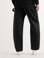 DUNHILL - Belted Linen-Blend Trousers - Black