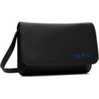 Marni Black Leather 'Marni Mending Embroidery' Pouch