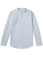 Richard James - Grandad-Collar Striped Poplin Shirt - Blue