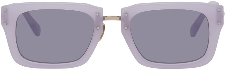 Photo: Jacquemus Purple Le Raphia 'Les Lunettes Soli' Sunglasses
