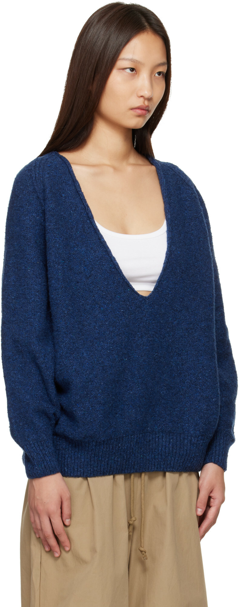 Baserange Blue Soar V-Neck Sweater