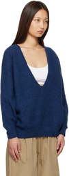 Baserange Blue Soar V-Neck Sweater