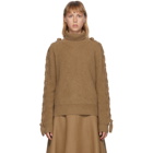 JW Anderson Brown Cable Insert Turtleneck