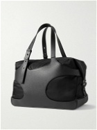 FERRAGAMO - Cut Out Full-Grain Leather and Shell Holdall