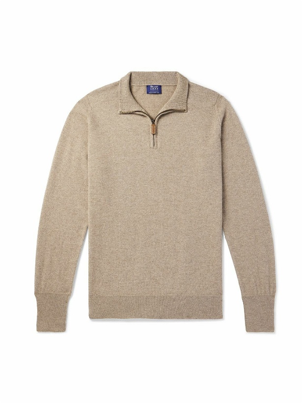 Photo: William Lockie - Oxton Cashmere Half-Zip Sweater - Neutrals