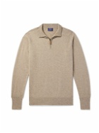 William Lockie - Oxton Cashmere Half-Zip Sweater - Neutrals