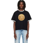 Versace Black Printed Cotton-Jersey Regular T-shirt