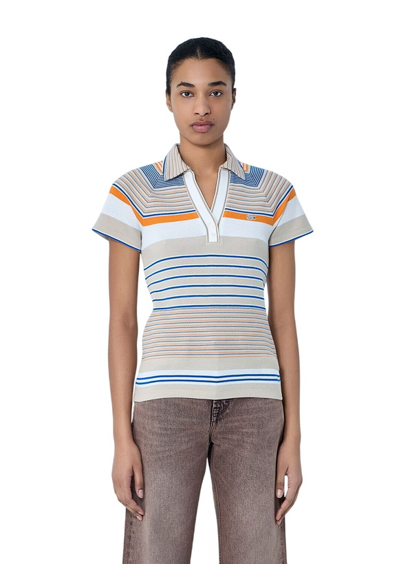 Photo: Lacoste Slim Fit Striped Piqué Polo Shirt