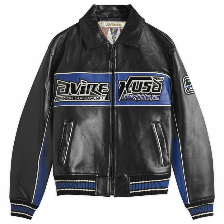 Photo: Avirex Men's Spider Leather Jacket in Black