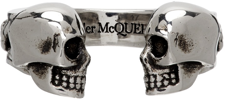Photo: Alexander McQueen Silver Twin Skull Ring