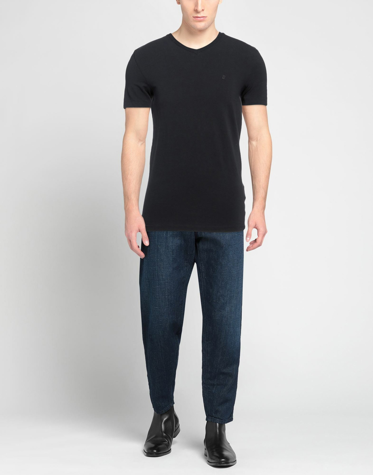 Dondup Mens T-shirt in Navy