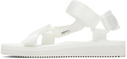 SUICOKE White DEPA-Cab Sandals