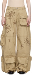 Collina Strada Beige Garden Cargo Pants