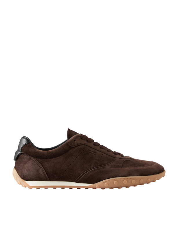 Photo: Tod's - Panelled Leather-Trimmed Suede Sneakers - Brown
