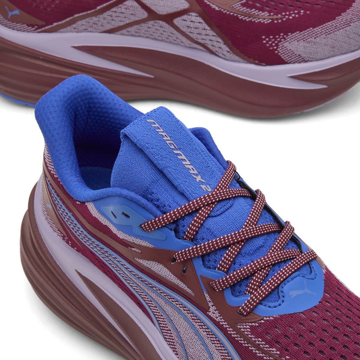Puma Men's Running MagMax NITRO 2 Sneaker in Ruby Shimmer/Royal Sapphire